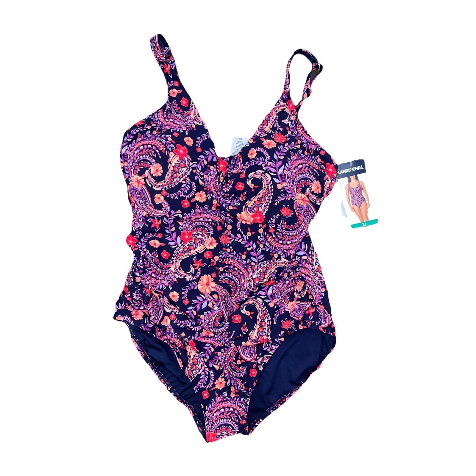 Nwt Lands' End Ladies' One Piece Swimsuit Small Light Purple (232)
